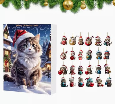 Calendario Navideño de Adviento con Gato Adorable de Acrílico - Image 20
