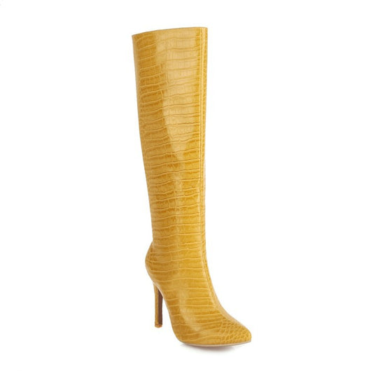 Zapatos de Tacón Stiletto Puntiagudo con Textura de Piedra - Estilo Europeo y Americano