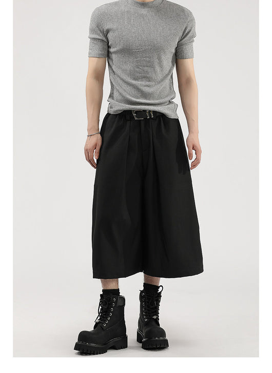 Pantalones Cortos de Vestir con Pliegues y Caída Ancha para Hombre - Image 21