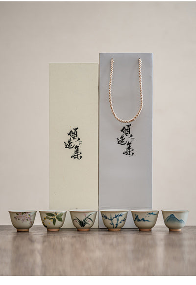 Juego de Té Kung Fu Pintado a Mano con Tazas de Hielo - Image 8