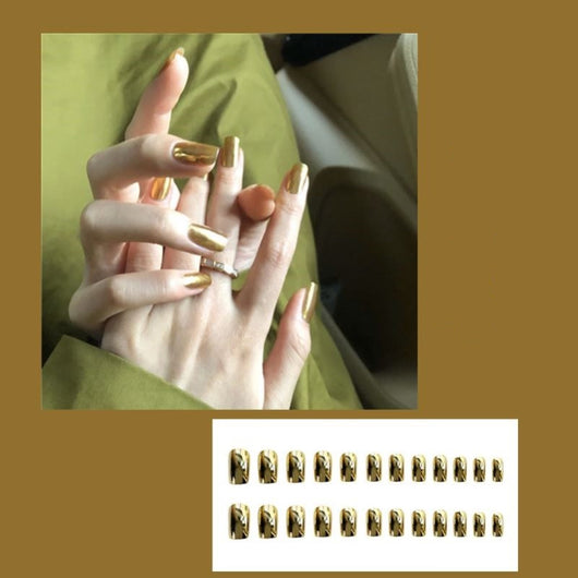 Kit de Uñas Postizas Desmontables Efecto Llama Azul - Diseño Europeo - Image 9