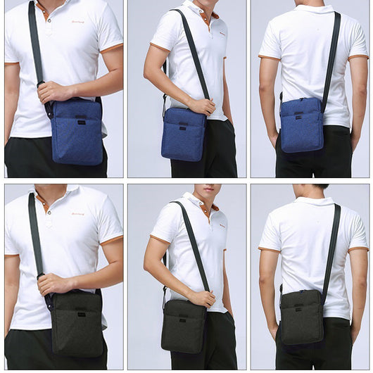 Bolsa de Lona Retro para Hombre - Bandolera Casual de Estilo Vintage - Image 9
