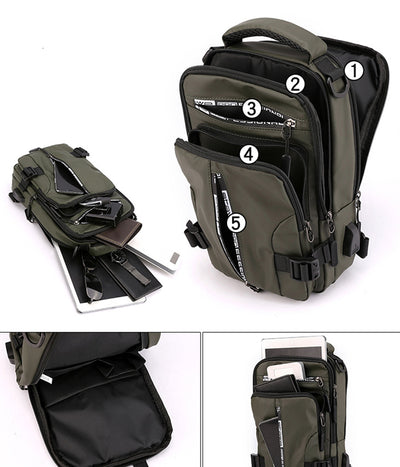 Mochila Cruzada Multifuncional para Hombre - Bolsa Pecho y Hombro - Image 24