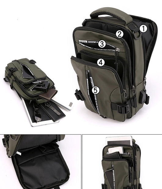 Mochila Cruzada Multifuncional para Hombre - Bolsa Pecho y Hombro - Image 24