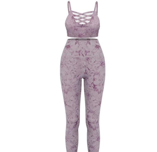 Conjunto Yoga Tie Dye con Sostén Push Up y Leggings Deportivos - Image 12