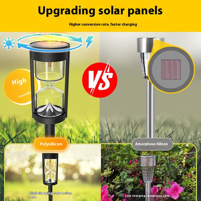 Lámpara Solar de Reloj de Arena para Jardín - Image 3