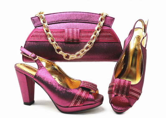 Tacones Altos Estilo Leisure con Bolso de Mano Coordinado - Image 2
