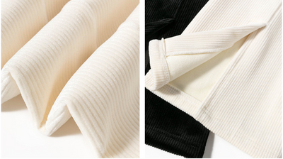Pantalones Anchos de Terciopelo Suave con Cintura Dividida para Mujer - Image 12