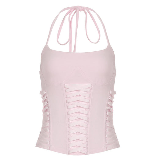 Chaleco Halter con Control de Cintura y Cordones - Diseño Veraniego para Mujer - Image 9