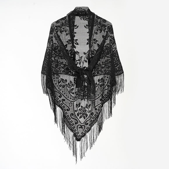 Chal Casual con Borde Jacquard para Mujer