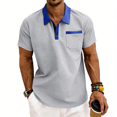 Polo Holgado de Punto Waffle para Hombre - Manga Corta - Image 17