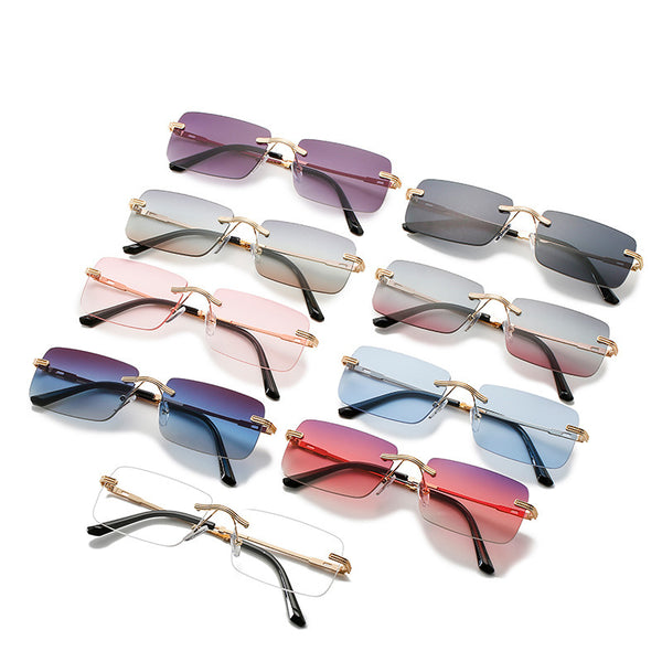 Gafas de Sol Cuadradas Sin Marco - Estilo Moderno para Hombre y Mujer