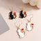 Aretes Colgantes Minimalistas de Mariposa, Gato y Dinosaurio en Acrílico y Metal