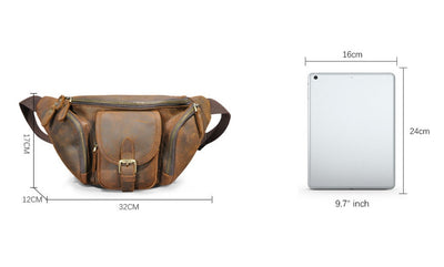 Bolsa de Pecho Cuero Crazy Horse Hombre - Cuero Genuino Premium - Image 8