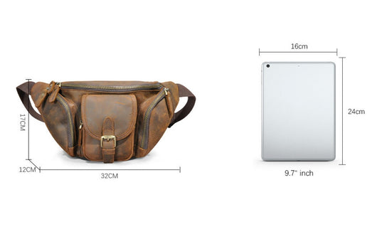 Bolsa de Pecho Cuero Crazy Horse Hombre - Cuero Genuino Premium - Image 8