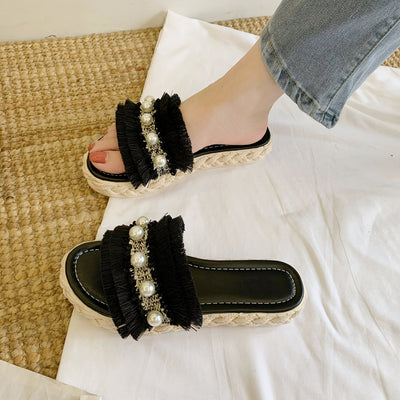 Pantuflas Estilo Coreano de Cuero Sintético Acolchado - Image 10