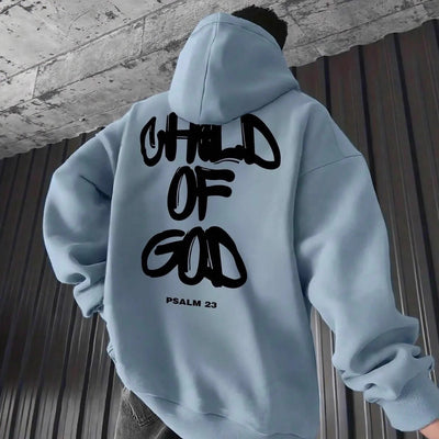 Sudadera Hombre con Estampado de Letras y Forro Polar Cálido