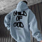 Sudadera Hombre con Estampado de Letras y Forro Polar Cálido