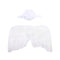 Conjunto de Laços de Cabelo com Asas de Anjo e Flores Pontudas