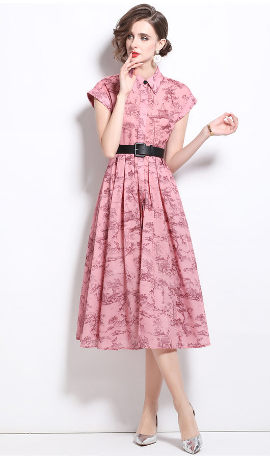 Vestido Polo Estampado Manga Corta para Mujer - Image 10