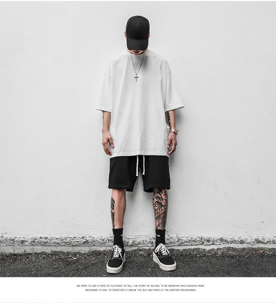Camiseta Casual Americana de Manga Corta con Bolsillo y Orilla Deshilachada para Hombre - Image 18