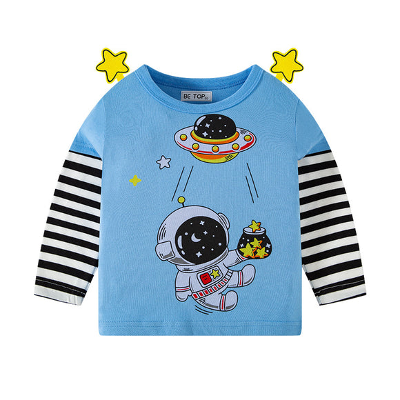 Playera Infantil de Manga Larga con Impresión 3D en Relieve
