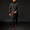 Traje Étnico Africano para Hombre con Camisa de Strass y Pantalón Liso