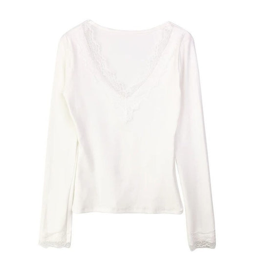 Camiseta Interior Escote V con Encaje