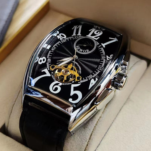 Reloj de Pulsera Tonneau Hueco Impermeable para Hombre - Image 2