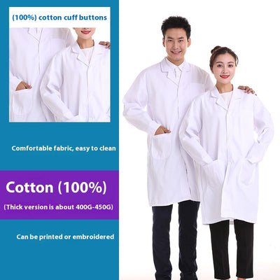 Bata Blanca de Laboratorio Manga Larga Unisex - Image 14