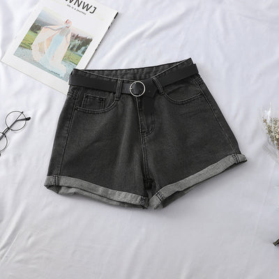Shorts de Mezclilla Talle Alto con Ruedo Fruncido - Image 10