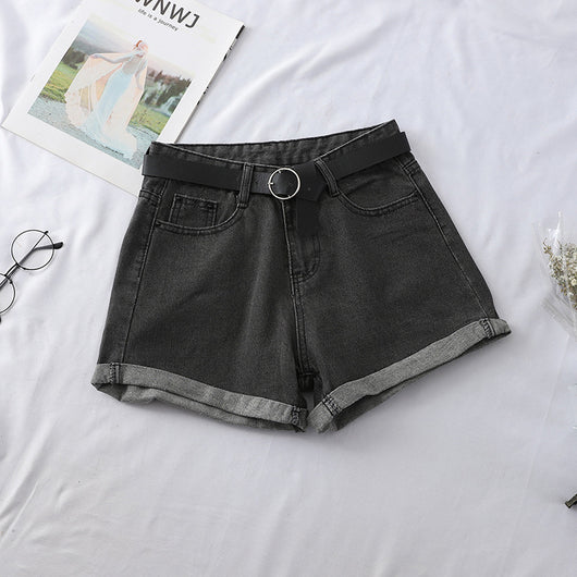 Shorts de Mezclilla Talle Alto con Ruedo Fruncido - Image 10