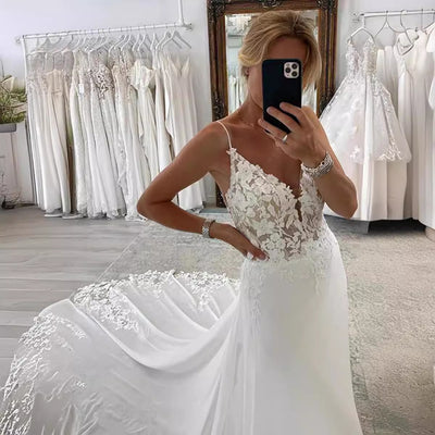 Vestido de Novia Sirena con Encaje y Satén Premium - Image 8