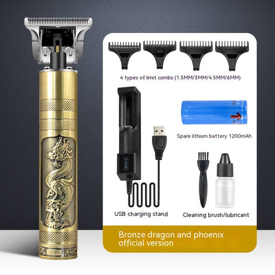 Cortadora de Cabello Profesional Retro con Grabado - Máquina de Afeitar Eléctrica de Precisión - Image 7