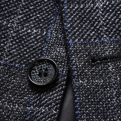 Blazer Cuadros Casual Elegante de Solapa Simple - Image 4