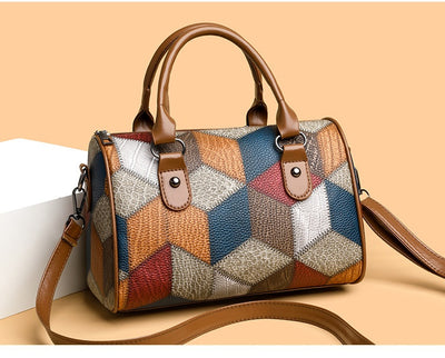 Bolso Bandolera Geométrico Cuadrillé Contraste de Colores para el Trabajo - Image 38