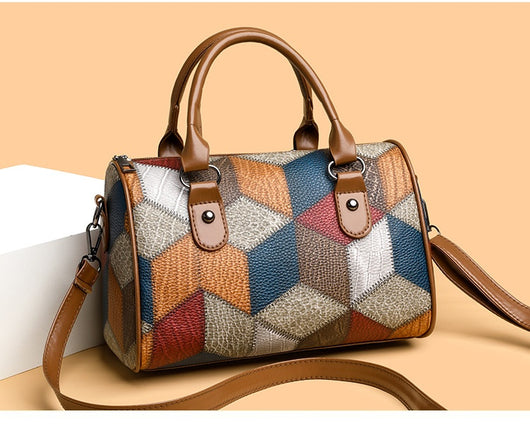 Bolso Bandolera Geométrico Cuadrillé Contraste de Colores para el Trabajo - Image 38
