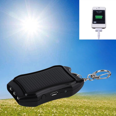 Banco de Energía Solar con Linterna y Llavero Portátil