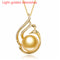 11-12mm 925 Plateado Saltwater Dorado Pearl Pendant Light golden blemishes 11to12mm