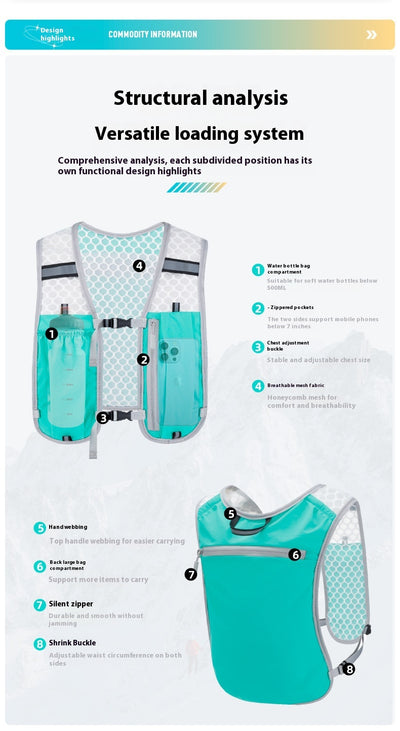 Chaleco Mochila Deportivo para Correr, Senderismo y Ciclismo - Image 13