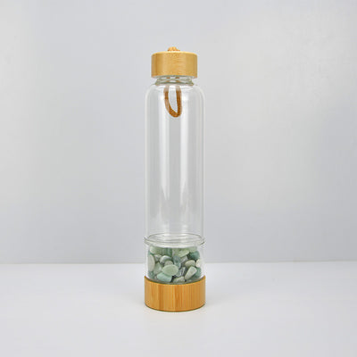 Vaso Térmico de Cristal con Tapa de Bambú y Piedras de Poder - Doble Capacidad - Image 6