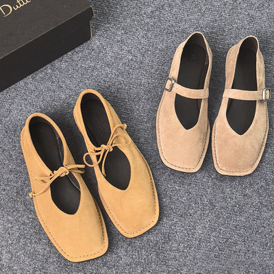 Zapatos de Cuero Auténtico con Punta Cuadrada - Cómodos y Versátiles - Image 8
