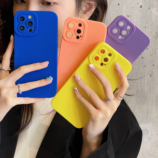 Funda Protectora de Silicona Suave con Filtro de Luz Azul para Teléfono