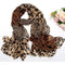 Pañuelo de Seda Estampado Leopardo para Cabello y Cuello
