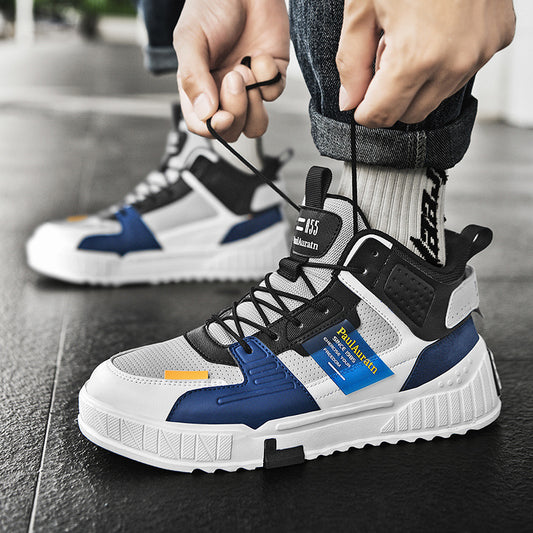 Zapatillas Casual de Cuero con Caña Alta