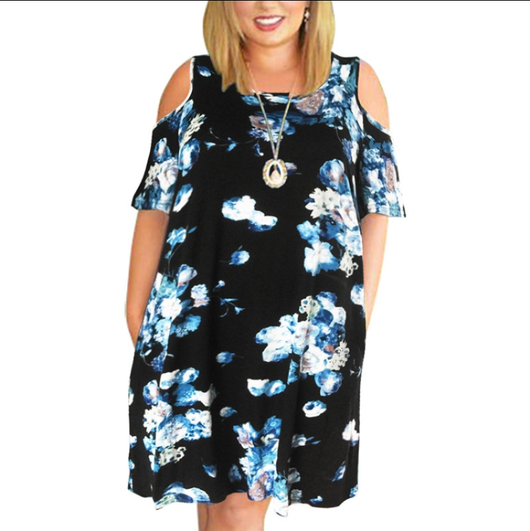 Vestido Estampado Suelto Talla Grande para Mujer - Image 12