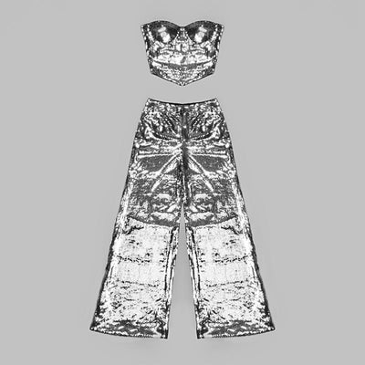Pantalón Cintura Alta y Pierna Ancha con Detalle Ombligo - Image 14