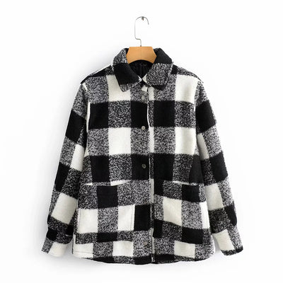 Camisa de Cuadros Suelta con Textura Brushed - Image 9