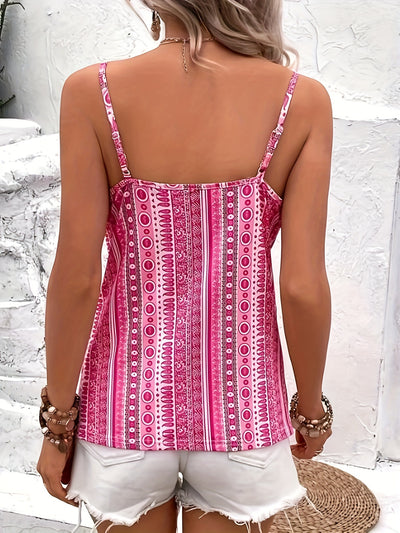 Blusa Retro Étnica con Estampado de Cadena Italiana y Escote en V - Image 21
