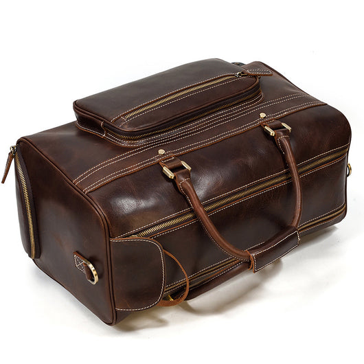 Maletín de Cuero Genuino Vintage para Viajes - Bolsa Retro Estilo Ejecutivo - Image 18